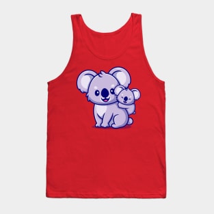 Cute Koala With Cub Cartoon Tank Top